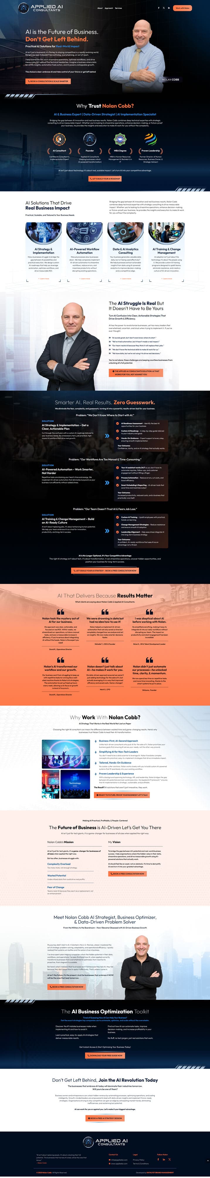 Screenshot of the Applied AI Consultants website