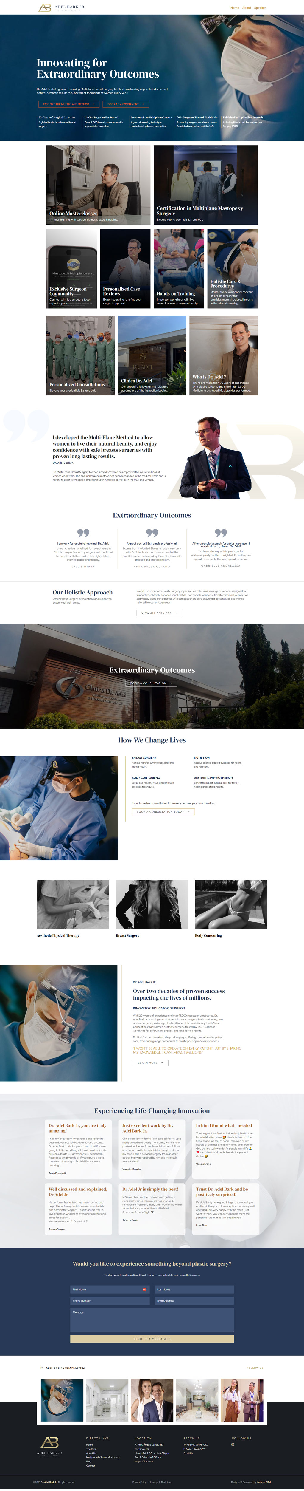Screenshot of the Dr Adel Bark website